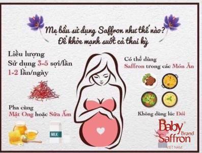 công dụng của tashrifat saffron  đối với phụ nữ mang thai
